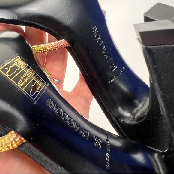 D’Accori Lust Rainbow Crystal Embellished Crossover Pumps - Picture 10 of 11